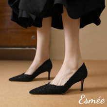 將圖片載入圖庫檢視器 Black-Farbics-High-Heels-model-shots