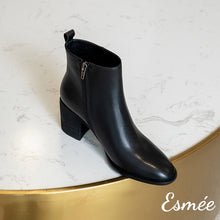 Load image into Gallery viewer, Black-Leather-High-Heel-Boots-product-shots1