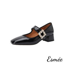 將圖片載入圖庫檢視器 Black-Patent-Leather-High-Heel-Maryjane-with-Diamond-Buckle-product-shots-white-background