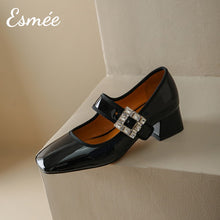 將圖片載入圖庫檢視器 Black-Patent-Leather-High-Heel-Maryjane-with-Diamond-Buckle-product-shots