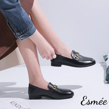 將圖片載入圖庫檢視器 Black-leather-horsebit-loafers-model-shots
