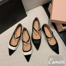 Load image into Gallery viewer, Dual-Color-Leather-Mary-Janes-product-shots