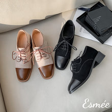 Load image into Gallery viewer, Dual-Color-Leather-and-Suede-Oxford-Shoes-product-shots
