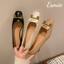 將圖片載入圖庫檢視器 Leather-High-Heels-with-H-Metal-Buckle-product-shots