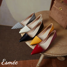 將圖片載入圖庫檢視器 Leather High Heels with Special Cutting