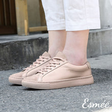 將圖片載入圖庫檢視器 Pink-Leather-sneakers-model-shots
