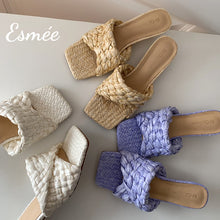 將圖片載入圖庫檢視器 Raffia-Woven-High-Heel-Sandals-with-Square-Toe-product-shots