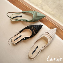 將圖片載入圖庫檢視器 Slingback-Flat-Mules-in-Lambskin-Leather-Product-Shots
