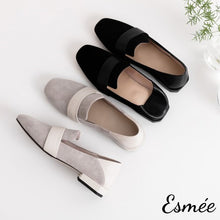 Load image into Gallery viewer, Suede-Loafers-with-Thick-Leather-Straps-product-shots