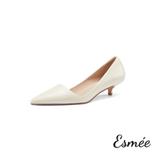 將圖片載入圖庫檢視器 Leather High Heels with Special Cutting