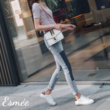 Load image into Gallery viewer, Leather Sneakers with 3 Colors Heel Cap