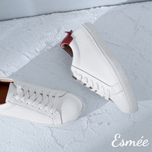 Load image into Gallery viewer, Leather Sneakers with 3 Colors Heel Cap