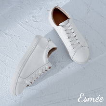 Load image into Gallery viewer, Leather Sneakers with 3 Colors Heel Cap