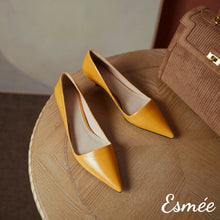 將圖片載入圖庫檢視器 Leather High Heels with Special Cutting