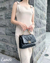 Load image into Gallery viewer, Beige-Korean-Cotton-One-Piece-with-Wide-Bow-Knot-Straps-model-shots
