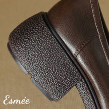 將圖片載入圖庫檢視器 Black-Leather-Loafers-with-Platform-and-5.5-cm-Heels-Design-product-shots-detail1
