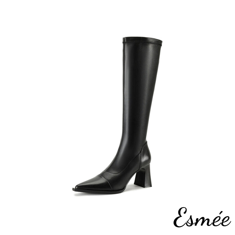 Black-Leather-Long-Boots-with-Leather-Toe-and-Heel-Cap-product-shots-white-background