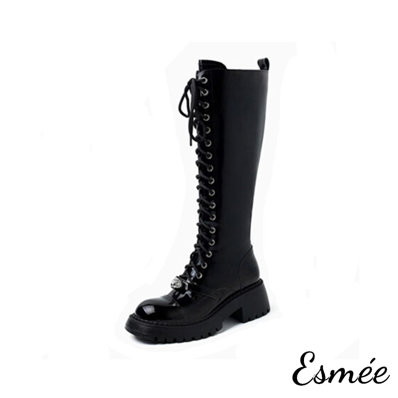 Black-Leather-Long-Marten-Boots-with-Metal-Lock-Design-product-shots-white-background