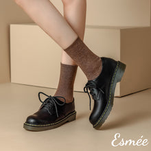 Load image into Gallery viewer, Black-Leather-Oxford-Shoes-with-Welt-Design-model-shots
