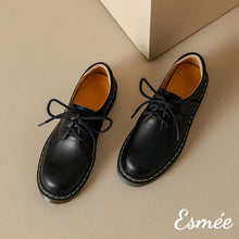 Load image into Gallery viewer, Black-Leather-Oxford-Shoes-with-Welt-Design-product-shots
