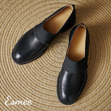 將圖片載入圖庫檢視器 Black-Leather-Rounded-Loafers-with-Thick-Straps-design-product-shots
