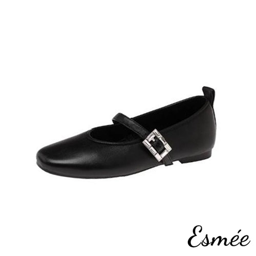 Black-Leather-Rounded-Toe-Maryjanes-with-Rhinestone-Buckle-Design-product-shots-white-background