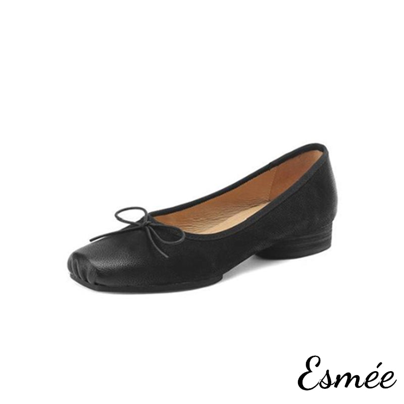 Black-Leather-Squared-Toe-Ballets-with-Vintage-and-Bow-Knot-Design-product-shots-white-background