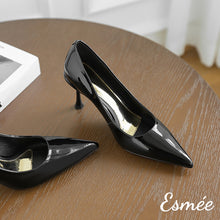 Load image into Gallery viewer, Black-Patent-Leather-High-Heels-product-shots
