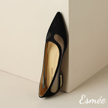 將圖片載入圖庫檢視器 Black-Suede-Flats-with-Net-Design-product-shots
