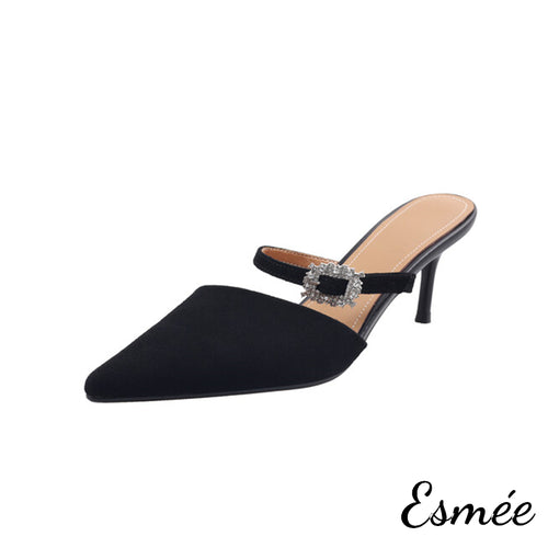 Black-Suede-High-Heel-Mules-with-Rhinestone-Buckle-product-shots-white-background