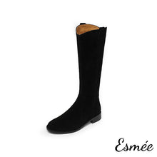 Load image into Gallery viewer, Black-Suede-Long-Boots-product-shots-white-background
