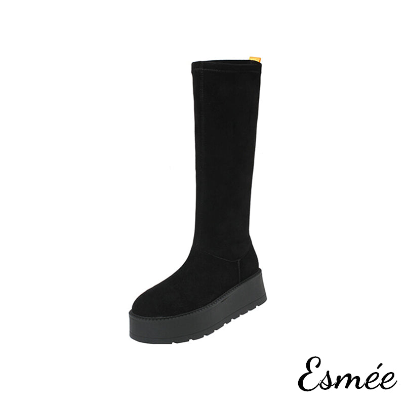 Black-Suede-Snow-Long-Boots-with-Platform-Design-product-shots-white-background