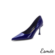 將圖片載入圖庫檢視器 Blue-Patent-Leather-High-Heels-product-shots-white-background
