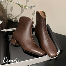 Load image into Gallery viewer, Brown-Leather-Ankle-boots-product-shots
