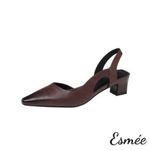 將圖片載入圖庫檢視器 Brown-Leather-High-Heel-D_Orsay-Slingback-product-shots-white-background
