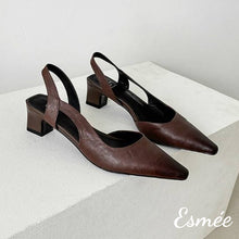 將圖片載入圖庫檢視器 Brown-Leather-High-Heel-D_Orsay-Slingback-product-shots
