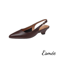 將圖片載入圖庫檢視器 Brown-Leather-High-Heel-Slingback-product-shots-white-background
