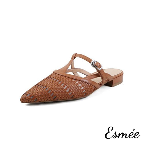 Brown-Leather-Mules-with-Roman-and-T-Strap-Design-product-shots-white-background
