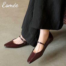 Load image into Gallery viewer, Burgundy-Shiny-Leather-Maryjanes-with-2-cm-Invisible-Increased-Height-Design-model-shots1
