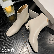 Load image into Gallery viewer, Ivory-Leather-Ankle-boots-product-shots
