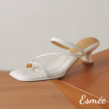 將圖片載入圖庫檢視器 Ivory-Leather-High-Heel-Sandals-with-Cushioned-Insole-Design-product-shots
