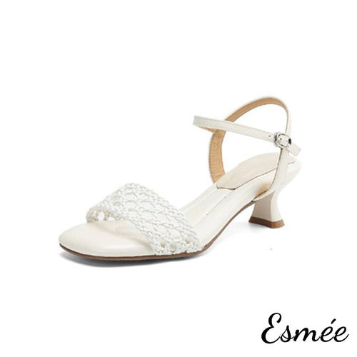 Ivory-Leather-High-Heel-Sandals-with-Knitting-Design-product-shots-white-background