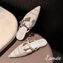 將圖片載入圖庫檢視器 Ivory-Leather-Mules-with-Roman-and-T-Strap-Design-product-shots
