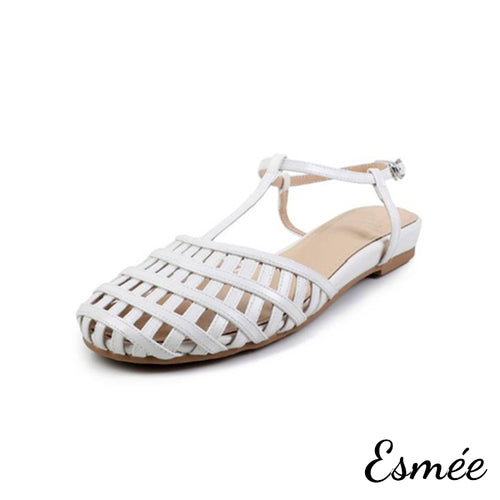 Ivory-Leather-Roman-Sandals-with-T-Strap-Design-product-shots-white-background