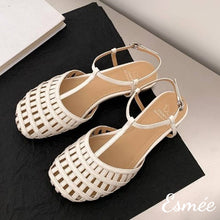 將圖片載入圖庫檢視器 Ivory-Leather-Roman-Sandals-with-T-Strap-Design-product-shots
