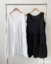 Load image into Gallery viewer, Korean-Cotton-One-Piece-Dress-with-Sleeveless-Design-product-shots
