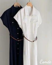 Load image into Gallery viewer, Korean-Cotton-One-Piece-with-Shirt-and-Belt-Design-product-shots
