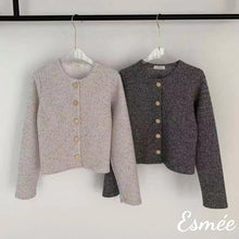 Load image into Gallery viewer, Korean-Tweed-Fabrics-Jacket-with-Golden-Button-product-shots
