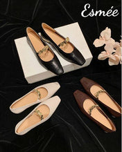 Load image into Gallery viewer, Leather-Maryjanes-with-Golden-Coin-Design-product-shots
