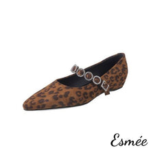 將圖片載入圖庫檢視器 Leopard-Suede-Maryjanes-with-Rhinestone-Straps-and-3-cm-Invisible-Increased-Height-Design-product-shots-white-background
